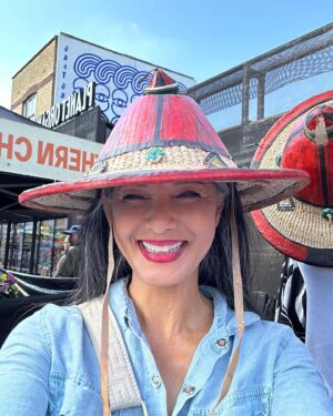 Kelly Hu Instagram - Flight home got cancelled so I got to spend another day in London. Scored this perfect hat from Senegal for Burning Man in a couple of weeks! 
#MakingLemonade
#BurningMan
#London