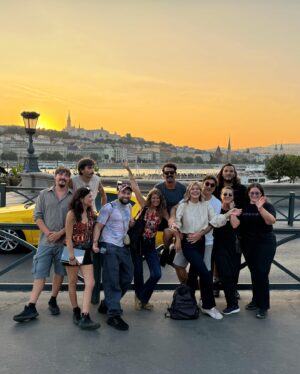 Klelia Andriolatou Instagram - Filming in breathtaking Budapest 🇭🇺 @maestroinblue.tvseries 
Ps: yes, I miss you already •