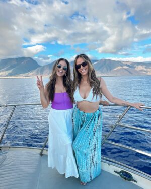 Kristen Doute Instagram - This pretty lady is engaged!!! Congratulations @kristendoute & @luke__broderick! He went fishing and caught a fiancé!  We love you two so so much! It was an honor to be included in this special moment! Love you two! Cheers to happily ever after! 

#kristendoute #niasanchez #engaged #niatravels #maui #mauifishingboat