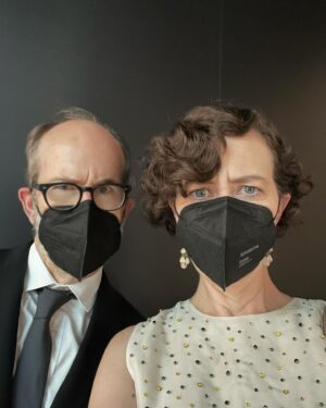 Kristen Schaal Instagram - Thank you to @bobsburgersfox and to my seat mate at the EMMYS Rudy-  @thebrianhuskey. Congratulations Blue Eyed Samurai. Hair- @charles_dujic makeup- @gillianmup