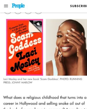 Laci Mosley Instagram - Honored to chat with People Magazine about my new book, 📕 *Scam Goddess*! Grateful for the opportunity and thrilled to share a little bit of my journey. Remember, true beauty shines from within—let your natural light lead the way. ✨
 
Check out the full interview through the link in my story!

 #ScamGoddess #PeopleMagazine #NaturalBeauty”

✨ @personapr 
✂️ @alexander_armand 
💄 @rebecarandrade 
💃🏾 @realtreyhoward