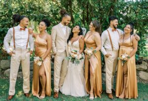 Latonya Williams Instagram - Celebrating one year of being your Mrs. Smith 💍👰🏾‍♀️🤵🏽‍♂️✨08/17/23✨

Feels like more than a year - time really does slow down when I’m enjoying every moment with you @ksmith.vision. 

Thank you for being even better than any man from my dreams✨

My favourite parts so far have been constantly making you laugh and (almost) having your baby 😄😘

❤️❤️❤️❤️❤️

Flawless hair by my wonderful and talented friend @aliciastyleshair all-day glam makeup by @afterglowstudios and my NAILS 💅🏾 @gelled.byjenny 

Shout out to @sorbett_piano_quintet for our beautiful ceremony music (SO GOOD)

Still can’t believe we pulled this off in such a short time frame @thi.williams - then again, I have you as a mother 😘

#wedding #weddinganniversary #areallovestory