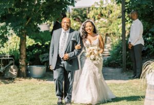 Latonya Williams Instagram - Celebrating one year of being your Mrs. Smith 💍👰🏾‍♀️🤵🏽‍♂️✨08/17/23✨

Feels like more than a year - time really does slow down when I’m enjoying every moment with you @ksmith.vision. 

Thank you for being even better than any man from my dreams✨

My favourite parts so far have been constantly making you laugh and (almost) having your baby 😄😘

❤️❤️❤️❤️❤️

Flawless hair by my wonderful and talented friend @aliciastyleshair all-day glam makeup by @afterglowstudios and my NAILS 💅🏾 @gelled.byjenny 

Shout out to @sorbett_piano_quintet for our beautiful ceremony music (SO GOOD)

Still can’t believe we pulled this off in such a short time frame @thi.williams - then again, I have you as a mother 😘

#wedding #weddinganniversary #areallovestory
