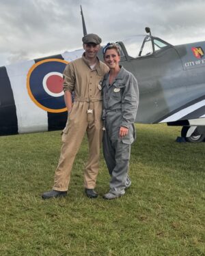 Laura Kenny Instagram - Day 2 at @goodwoodrevival 
Had a lovely pink outfit planned… Boys has their overalls. Its absolutely chucking it down so I went a found a pair to match 😂🙈 @jasonkenny107 

Thankyou again to the wonderful @hm.hairandmakeup