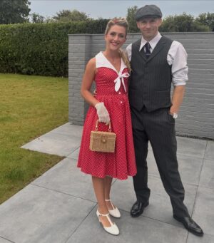 Laura Kenny Instagram - @goodwoodrevival ready with @jasonkenny107 🧳💃