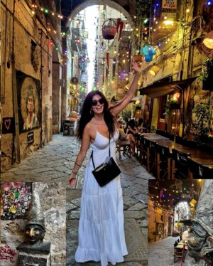 Laura Torrisi Instagram - “Napule
T’o raccontano a Napule
Nfaccia e mure de viche
Può lleggere a storia è sta bella città”