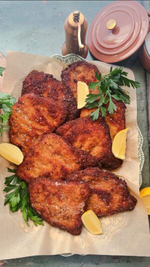 Laura Vitale Instagram - Buongiorno! Let this be a PSA that you can turn boneless pork chops (even bone in ones) into crispy cutlets and they are freaking delish!!!!! Food prices are high so save a dollar where you can, I found these pork chops on sale for $5.25 (for 8 of them) this week and everyone wanted cutlets so I just did cutlets with these instead and nobody even knew 🤣 the key is to pound them thinly and trim off any thick pieces of fat, but once pounded, breaded and fried trust me, they go down so well! I’m running back to the store to get a few more packs to stick in the freezer so wish me luck!