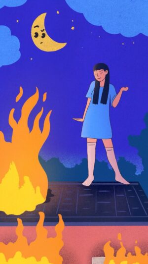 Laura White Instagram - I have no survival instincts 💁‍♀️
.
.
#animation #loop #framebyframe #procreate #digitalart #illustration #drawing #2danimation