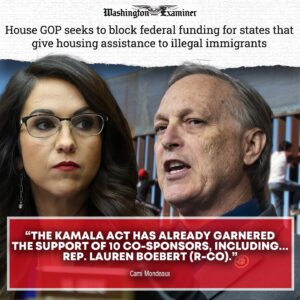 Lauren Boebert Instagram - " @RepAndyBiggs is set to introduce the Keeping Aid for Municipalities and Localities Accountable, also known as the KAMALA Act, as a way to block the federal government from providing resources to states that provide financial assistance to illegal immigrants seeking housing [instead of U.S. citizens only]."

Proud to co-sponsor the KAMALA Act!