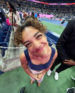 Laurie Hernandez Instagram - I just flipped a coin for Tiafoe and Dimitrov WHAT @usopen
