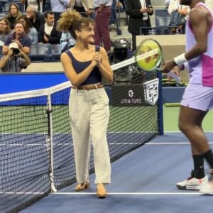 Laurie Hernandez Instagram - I just flipped a coin for Tiafoe and Dimitrov WHAT @usopen