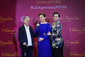 Lea Salonga Instagram - She’s here!!! My wax likeness is complete and has been officially unveiled! Thanks to our friends @solaireresort for the perfect launch venue! 

My twin will be ready to welcome visitors to Madame Tussaud’s Singapore starting September 20! @mtssingapore #LEAgendaryMTSG