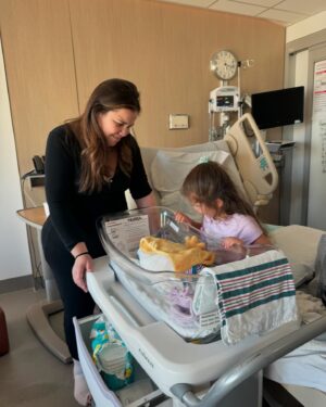 Lindsay Mendez Instagram - Thanks to everyone for your well-wishes and love for our family.
We are over-the-moon that our daughter. Ruby Beck Brinson has joined us earthside and made our family complete. @jalexbrinson …you are my hero and the best girl dad on the planet. Lucy is the greatest big sister, and is doing her job showing her sissy all the ropes. 
And I, sit in awe, watching all of it, in complete gratitude. And, moreover, pride. I am so proud to be the mama to these girls. And to have grown both of these babies while working full time in an industry that can be unforgiving to expectant mothers.  It’s been quite a year. Celebrating our new family of 4, and holding onto every precious moment together.