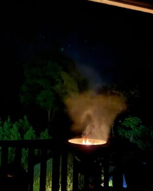 Lisa Nilsson Instagram - Denna natt bjöd himlen på mästerliga naturtillstånd! 
Får inte nog. Norrsken mitt i vår skärgårdskväll! Lägereld och samtal vid världens ände - med hela stjärnhimlen som fond. 
Ena bror introducerade mig för en ny app för stjärnhimlen som troligen kommer att hålla mig sömnlös resten av livet. Jag fångade somliga vyer på min ensliga promenad hem till mitt.. 
Efter en stund på berget med astronomi och mörkerläggning gick det upp för mig vad allting var - så som min astronomikunnige styvfar en gång i tiden försökte uppmärksamma mig på.. småningom bröt jag ut i gråt på ett sätt som inte går att förklara med annat än att jag helt sonika kom FÖR NÄRA.. alltet, den gudomliga ekvationen osv.
Man blir så väldigt tyst, när väl insikten fäster på om vilka stjärnor de individuella prickarna är.. när man via en iPhone-app står öga mot öga med Mars, Saturnus, Merkurius.. osv. 
Svindlande på ett ”bortom begriplighet-vis” 
Lika ljuvligt varje gång. 
Hur mycket sinnena än hisnar..!

(Appen heter Sky Guide)