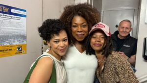 Lorraine Toussaint Instagram - A lovely night out with my sis @cchpounder. Bravo to @officialdorianharewood and the amazing cast.🤍