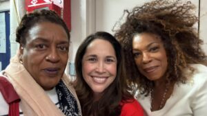 Lorraine Toussaint Instagram - A lovely night out with my sis @cchpounder. Bravo to @officialdorianharewood and the amazing cast.🤍