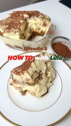 Ludovica Gargari Instagram - HOW TO WITH LULU 🇮🇹🍝Episode 2: Tiramisù! @lulugargari @giallolovesitaly

Ingredients:
6 egg yolks
1/2 cup granulated sugar (100g)
2 tablespoons water (30ml)
2 cups mascarpone cheese (500g)
3/4 cup heavy cream (200ml)
1 teaspoon gelatin sheets (3g)
1 tablespoon water (for gelatin) (15ml)
3.5 ounces dark chocolate (100g)
10.5 ounces ladyfingers (300g)
Unsweetened coffee, as needed
Bitter cocoa powder, as needed

Instructions:
In a double boiler, combine the egg yolks, water, and sugar. Heat until the mixture reaches 185°F (85°C), stirring constantly to pasteurize the eggs. After pasteurizing, use a whisk or mixer to beat the egg yolk mixture until it becomes light and fluffy.
Gently fold the mascarpone cheese into the egg mixture until fully combined.

Soak the gelatin sheets in 1 tablespoon (15ml) of water to soften. Then, melt the gelatin gently and stir it into the mascarpone mixture. In a separate bowl, whip the heavy cream until it forms soft peaks. Gently fold the whipped cream into the mascarpone mixture. Fold in the dark chocolate, either melted or finely chopped, depending on your preference.

Dip the ladyfingers briefly into the unsweetened coffee, making sure they are soaked but not overly soggy. In a serving dish, create alternating layers of soaked ladyfingers and the mascarpone mixture. Repeat this layering until all the ingredients are used, finishing with a layer of the mascarpone mixture. Dust the top layer generously with bitter cocoa powder. 

Refrigerate the tiramisu for several hours or overnight to allow it to set properly. Enjoy your delicious tiramisu!

#giallozafferano #giallolovesitaly #dessert #tiramisu #italianfood
