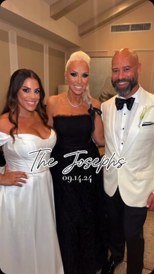 Margaret Josephs Instagram - My heart is full watching Bret & Rachel begin their happily ever after! ❤️ A night full of love and happy tears.🥹 Congrats to the new Mr & Mrs Josephs !! @therealbretjosephs @assaelboat 

✨✨✨✨
Glam : @spencerwellscreative @ortizarty
Glow @gldn__hour 
Dress: @zacposen