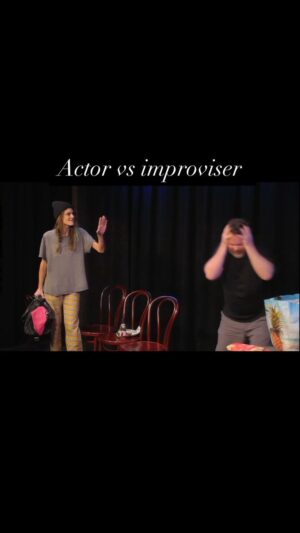 Mariah Strongin Instagram - @mariahstrongin performing a scene from “Hurlyburly” with @connorratliff improvising on our August show. Link in bio for tomorrow’s show!! #actor #improviser #connorratliff