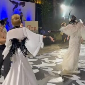 Marisa Berenson Instagram - “TRU” Truman Capote Black and White ball 
Directed by Rob Ashford @bobashford 
Produced by Madison Cox
Actors:
@jessetyler 
@jharrisonghee 
@jordan_roth 
@violettasanchez78 
Rhys Batten 
@matthewhawksley 
Danny Williams
Jason lee Winter 
Kate Tydman 

Art direction: @rafaolarra 
Lighting: @jamie.plant 
Costumes: @jaimalodedra 
Hair and makeup: @dalilah_artist