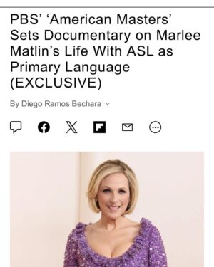 Marlee Matlin Instagram - I’m so excited to share this bit of news with you. And so proud of the team of @pbsamericanmasters who agreed with the vision of doing the project in ASL and bringing on the brilliant @shoshannah7 as director.