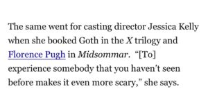 Matilda Lutz Instagram - I was reading an article about genre films and as I read several incredible actors and women I truly admire, all of a sudden I read my name. I am so honoured to be listed among these women and I’m incredibly grateful to @coralie_fargeat for giving me the opportunity of a lifetime to play Jen.  I know she helped shift perspectives for so many, but myself as well. Thank you Christina Perrier for this awesome article! If you want to read further you can find it on @instylemagazine