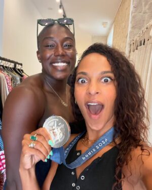 Megalyn Echikunwoke Instagram - PUT SOME RESPECT ON OUR NAME! Cuz @annette_echiku is not going anywhere and @la28games is right around the corner so start practicing now. Phonetics in bio. And, no I will never be over this. Thanks Paris. What a dream. 💫💫💫