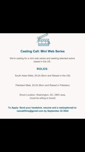 Mehreen Jabbar Instagram - Please spread the word. Thank you 🙏 #webseries #castingcall #southasianactors