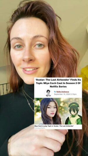 Michaela Jill Murphy Instagram - ready for @miyacech to break some rules!! 💚🦶🏻🪨 #atla #toph #melonlord
