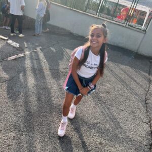 Michela Quattrociocche Instagram - Foto di rito primo giorno di scuola ❤️🥹 le cose che non mi perderei mai per niente al mondo ❤️❤️❤️