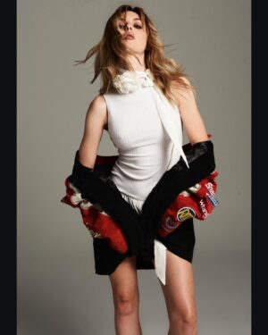 Michelle Mylett Instagram - 🏎️💨

photographer- @matthew_burditt 
beauty- @oz.zandiyeh 
styling- @marilyn.iskander 
space- @dorisisaplace