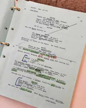 Michelle Pfeiffer Instagram - Love it when I find these treasures that were packed away and forgotten. My Script binder for Cat Woman in 1991. #tbt 

Oh, and Happy Birthday, Michael Keaton! MEOW 🐈‍⬛🩷