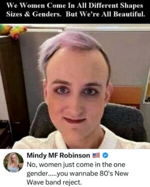 Mindy Robinson Instagram - Where are all the feminists on this anyway? It's beyond insulting a bunch of creepy dudes think they can just slap on lipstick and that magically makes them female now. 🙄