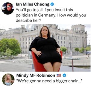 Mindy Robinson Instagram - I'm not being mean either...you're allowed to make fun of hypocritical commies that want to destroy your country and strip you away of all your freedoms, no matter what current, fake, illegitimate government they're working for.