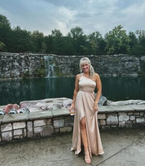 Morgan Huelsman Instagram - always a bridesmaid 🩵