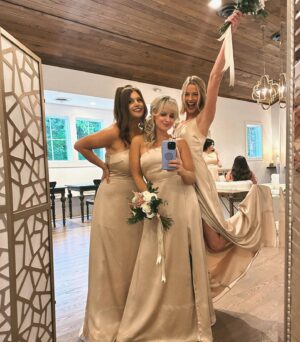 Morgan Huelsman Instagram - always a bridesmaid 🩵