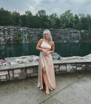 Morgan Huelsman Instagram - always a bridesmaid 🩵