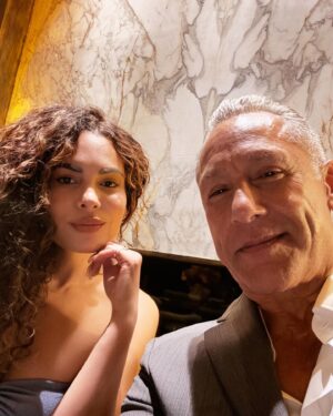 Nadine Velazquez Instagram - What’s better than getting to hang with 1 Puerto Rican Legend? Getting to hang with two. @marcanthony and @therealangelopagan 🇵🇷 A memorable night at the opening of #mxosteakhouse 

Dress by @jluxlabel 

#restaurant #puertorico #latina #boricua #singer #artist #salsa #jluxlabel #fashion