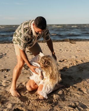 Nicole Franzel Instagram - PHOTO FAIL 😅😂. right after this I peed my pants laughing so hard bc Victor took the assignment of spinning me to the max. you know when you want to cry out for help but you’re in so much pain and silent scared laughing that you can’t catch your breath to utter a sound? That is what happened. he was making sure we did not ever do this pose again 😂. You can see me peeing in the sand, my silent cry for help to the photographer and Victor realizing he may have gone too far if you swipe 😂😅