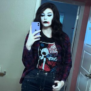 Nicole Maines Instagram - We had a Cartoon Network #summerween party but I didn’t have any bubblegum 🥲🧛🏼‍♀️