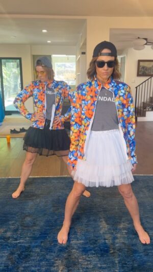 Nikki DeLoach Instagram - Rehearsal is hard and serious work. We’re practicing our dance moves for this year’s Dance Party to End ALZ: Halloween Edition on October 27 in L.A. to benefit the @alzassociation research grant program. Trust us, you won’t want miss it! Buy your tickets at the link in my bio. Can’t make it? You can consider making a donation at the same link. #Dance2EndALZ dancetoendalz @alzassociation jackets designed by @trishptrish!