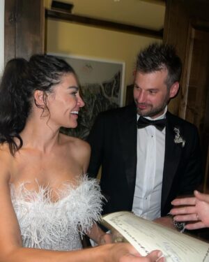 Nina Dobrev Instagram - The newlyweds 💕 Mr. & Mrs. Richardson 
I could not be happier, looking back at all these photos and remembering the priceless memories we made in Arizona celebrating your love @jessicaszohr & @brichrdson15. Being by your side on your special day was an honor Jessica, that’s why they call it a Maid of Honor. Thank you for trusting me with this huge responsibility. Almost two decades of friendship, there’s almost nothing we haven’t been through together. It makes me so happy to see you glowing with such a huge smile on your face. It’s an indescribable feeling to see your best friend marry the man of her dreams and create a beautiful (arguably the most beautiful) family together. It’s just the beginning, your life starts now. Congratulations you two lovebirds 🤍🤍🤍 i love you both so much!!!