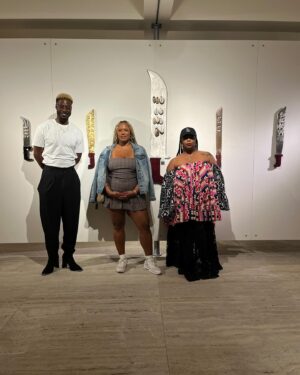 Patrisse Cullors Instagram - What an honor to have been asked to show my work alongside 33 other brilliant artists. Tonight was epic. 

These machetes are my tools of protection and of care, and now in the ‘Yes, Chef’ group show curated by @zoelukov for @waterstreetprojectsnyc! 

Next up, tomorrow is a full day of programs! Come hang with us. I’ll be in conversation with the BRILLIANT @sunrara - Rashida Bumbray at 2pm!

This work was shown as part of my first solo show this summer @charliejamesgallery.