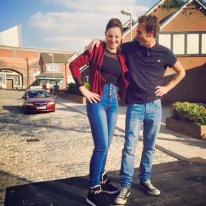 Paula Lane Instagram - 9 years ago filming our promo for the Corrie live ep. @jackpshepherd88 ❤️
