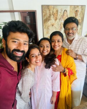 Poornima Bhagyaraj Instagram - Thank you @kikivijay11 for coming into our family and bringing happiness and joy . Sonu and Kiki you are our lifelines. Lots and lots of love to you both from amma and appa. May all your wishes come true soon🥰♥️♥️♥️♥️♥️♥️♥️♥️♥️♥️