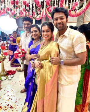 Poornima Bhagyaraj Instagram - Thank you @kikivijay11 for coming into our family and bringing happiness and joy . Sonu and Kiki you are our lifelines. Lots and lots of love to you both from amma and appa. May all your wishes come true soon🥰♥️♥️♥️♥️♥️♥️♥️♥️♥️♥️