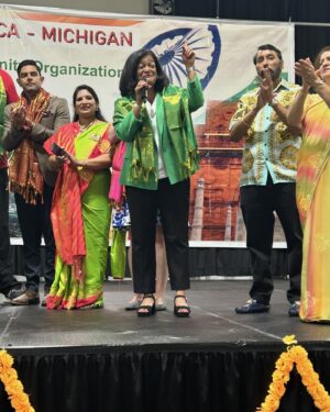 Pramila Jayapal Instagram - It was an honor to celebrate Indian Independence Day in Michigan with the India League of America, along with local elected officials including my friend @repdingell and special guest @thegreatkhali! I celebrate the contributions of Indian Americans and the Indian diaspora across the country and look forward to continuing to work for our democracies to thrive!