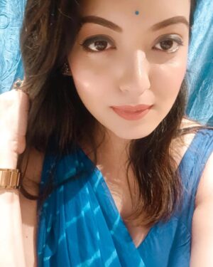 Puja DebNath Instagram - Blue💙 
#bluesarees 
#bluelover 
#bengali
