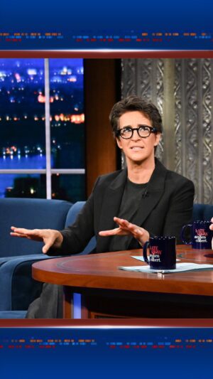 Rachel Maddow Instagram - Rachel Maddow on violence in the political arena: “It’s anti-American, it has to stop, and it’s super dangerous for everybody involved.”

#Colbert #RachelMaddow @maddowshow