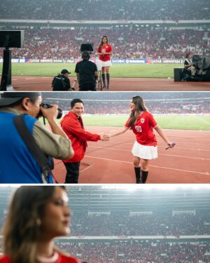 Raisa Andriana Instagram - Gak nyangka GBK 2.0 datang secepat ini .. Deg-degannya gak karu-karuan, gatau kehadiranku diinginkan atau enggak, tapi aku berdoa, datang kesini dengan energi dan niat yang baik, semoga juga diterima dengan baik. Dan, luar biasa, sampai gemeterrr & merinding, satu stadion mengumandangkan lagu-lagu kebangsaan bersama aku 🥹 Bangga dan haru bercampur aduk, dan pastinya GBK lagi-lagi menjadi pengalaman yang gak akan pernah kulupakan.. Makasi buat smua supporter timnas yg udah memberikan energi luar biasa semalam!! @timnasindonesia 

Photo @high_iso